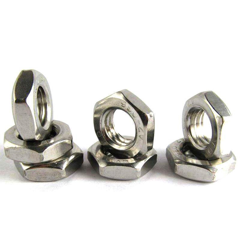 廠家直銷(xiāo)304不銹鋼GB6172六角薄螺母扁螺帽薄螺帽M5~M30