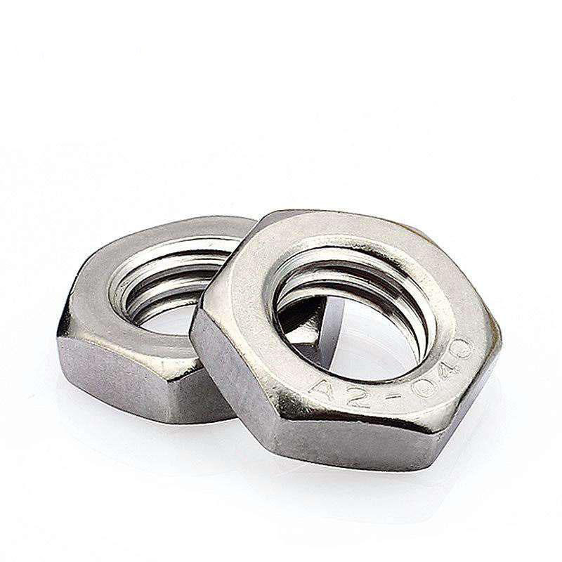 廠家直銷(xiāo)304不銹鋼GB6172六角薄螺母扁螺帽薄螺帽M5~M30